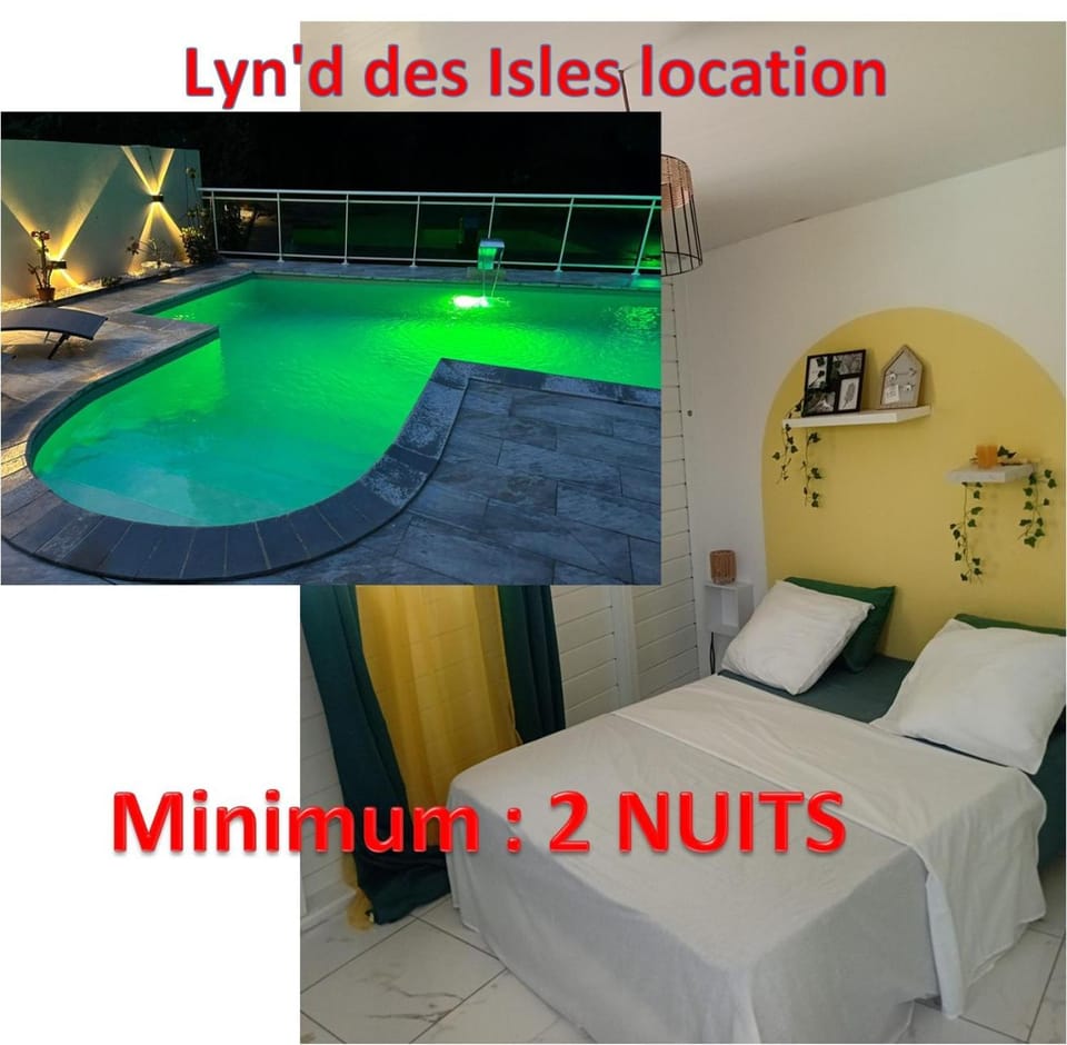 Bed, Photo of the whole room, Bedroom, Pool view, Swimming pool