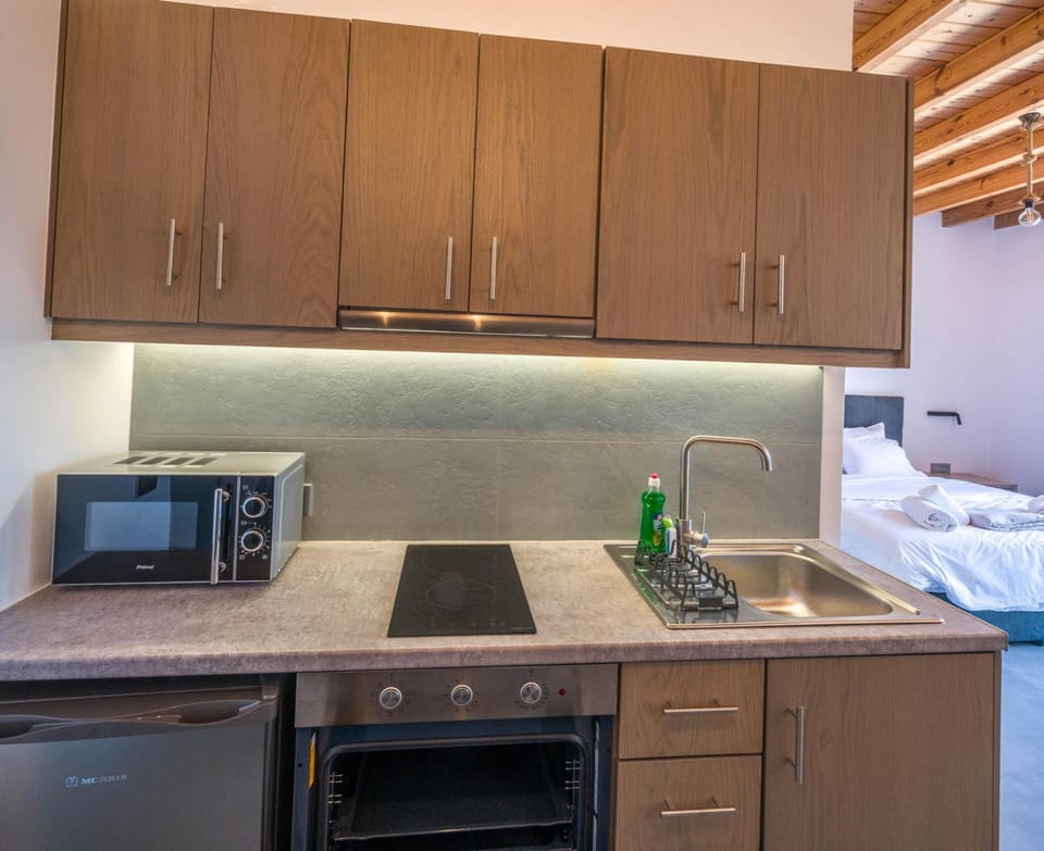 Coffee/tea facilities, oven, stove