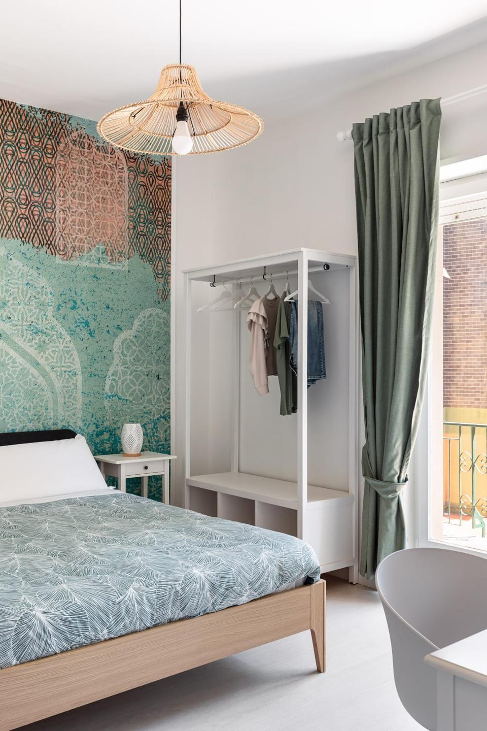 Bed, Photo of the whole room, Bedroom, towels, wardrobe