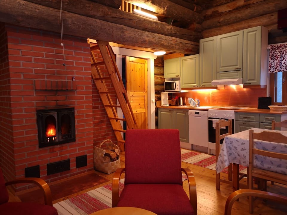 Kitchen or kitchenette, Living room, Dining area