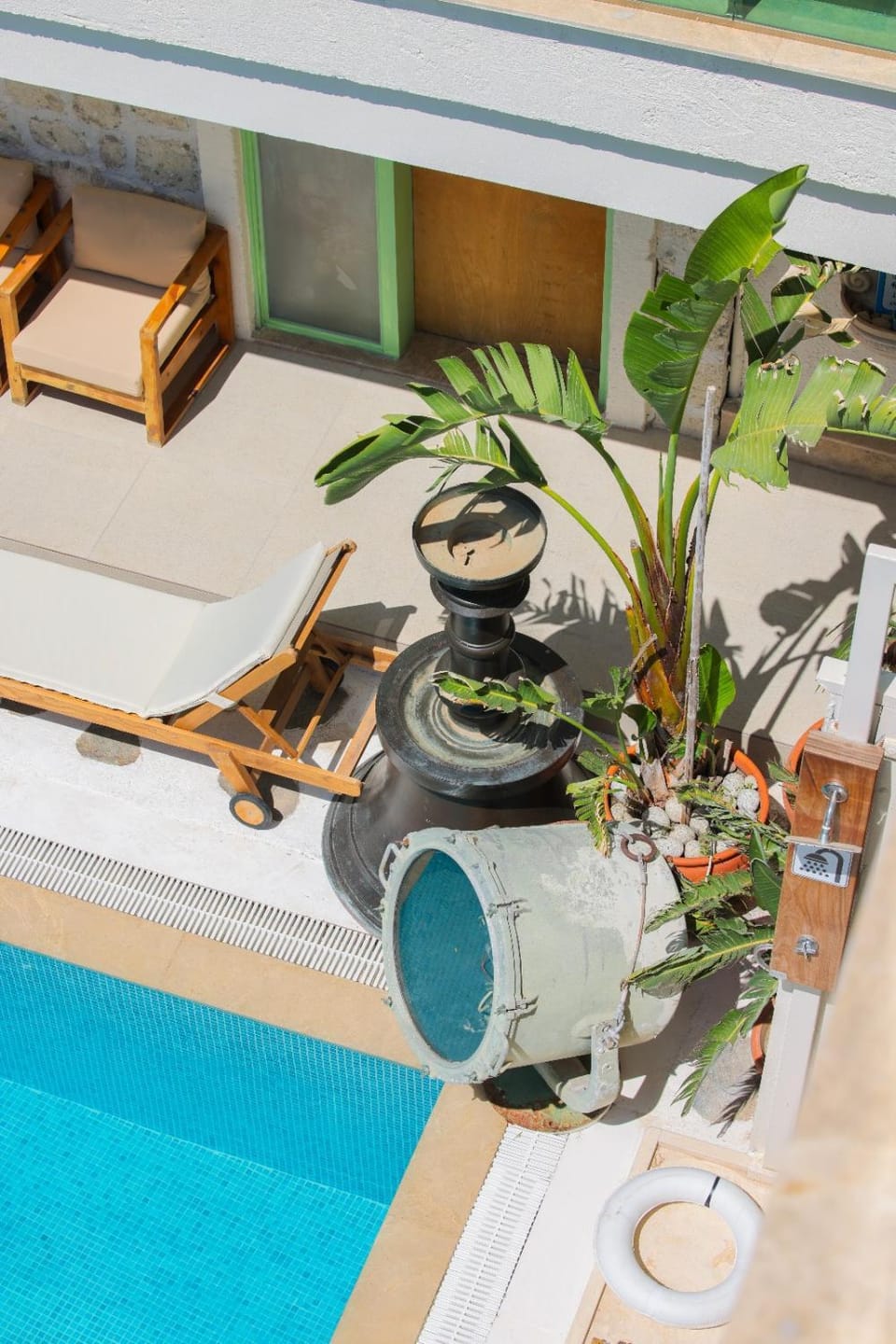 Pool view, sunbed