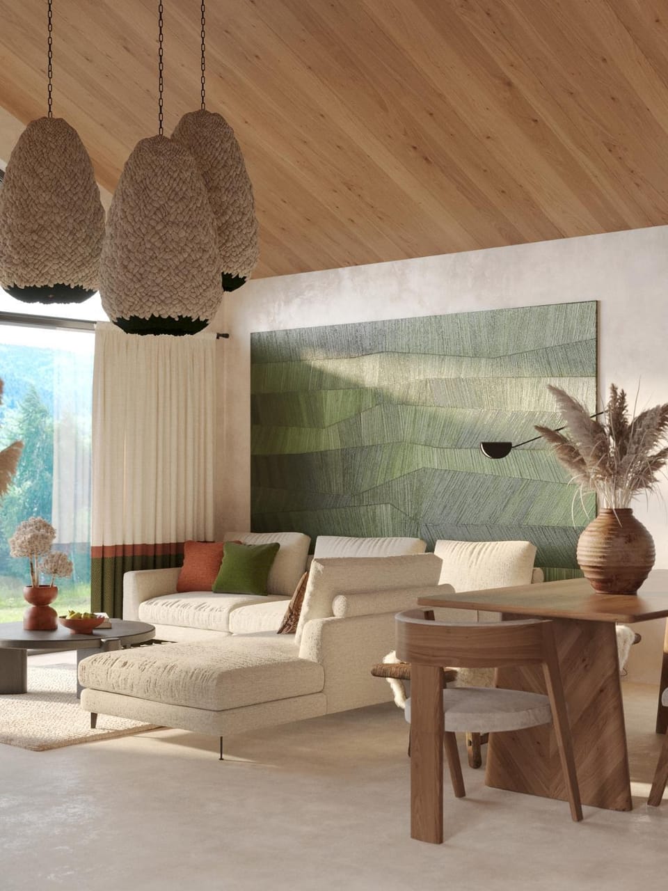 Living room, Seating area, Dining area