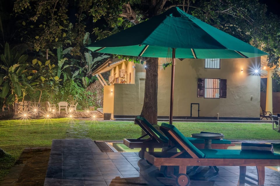 Property building, Night, Garden view, Swimming pool