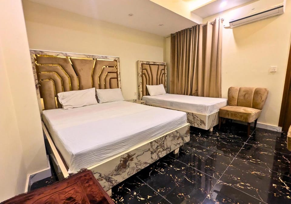 Bed, air conditioner