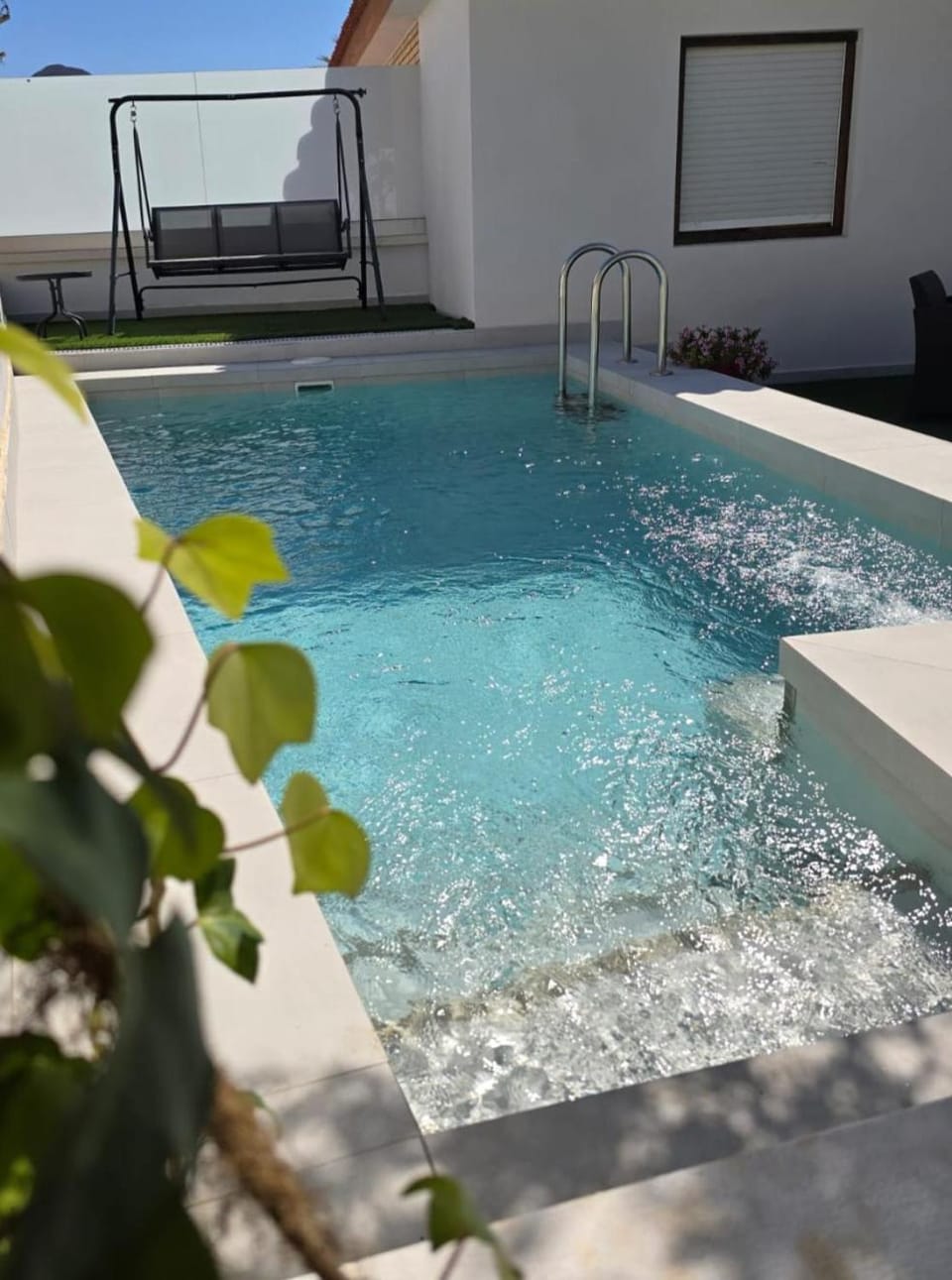 Summer, Garden, Swimming pool, sunbed