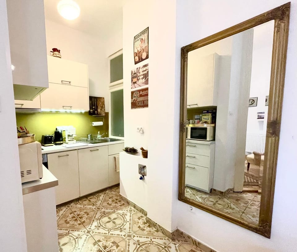 Coffee/tea facilities, Kitchen or kitchenette, oven, stove