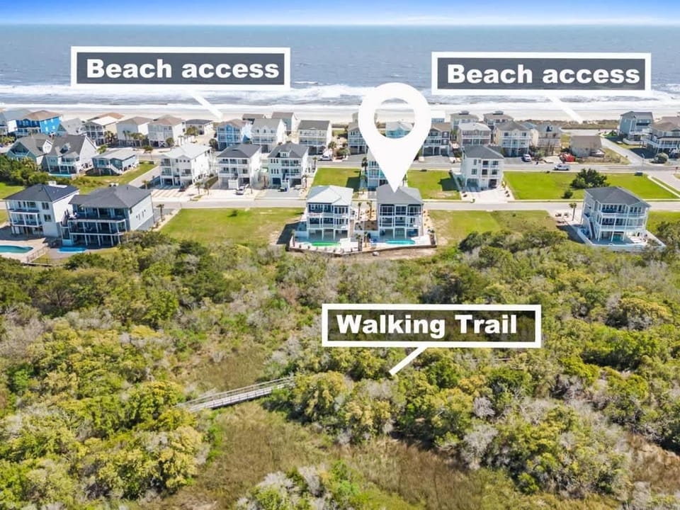 Coastal Sunset - private heated pool, spa, close walk to the beach House in Ocean Isle Beach