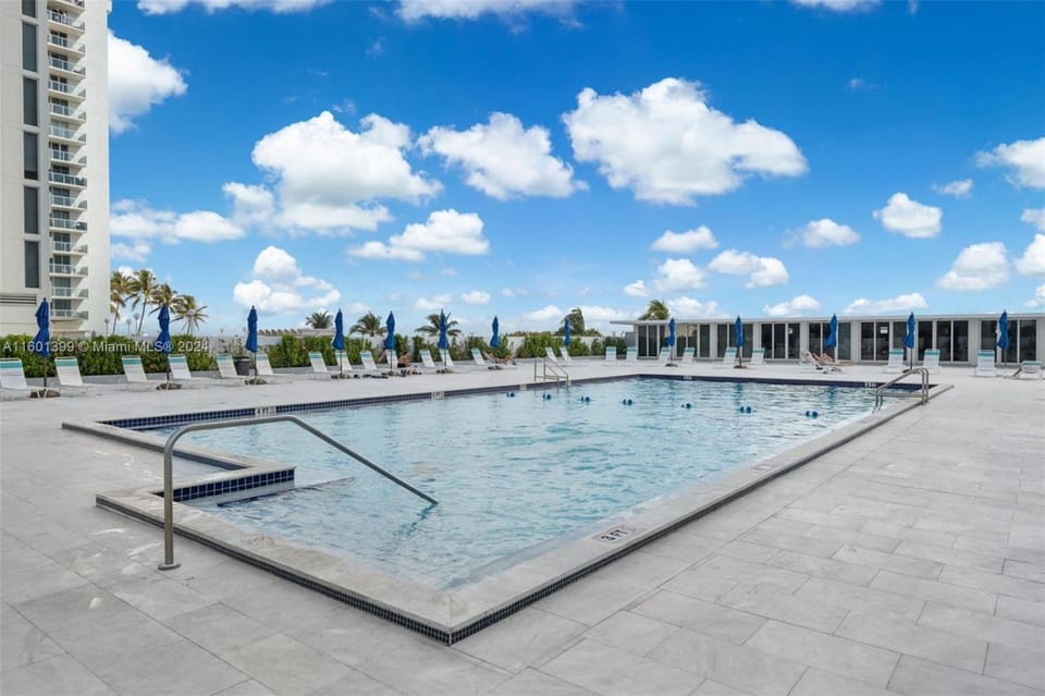 Pool view, sunbed