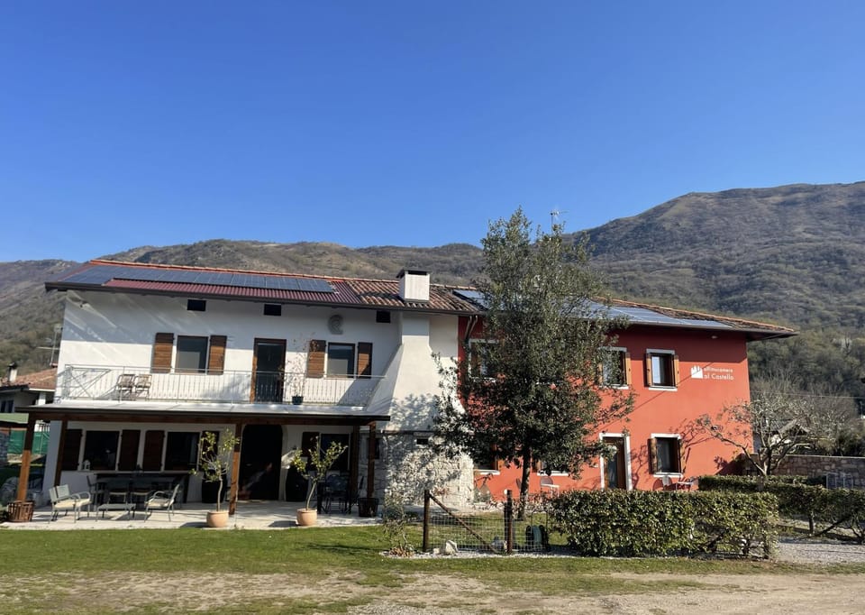 Property building, Spring, Day, Natural landscape, Mountain view