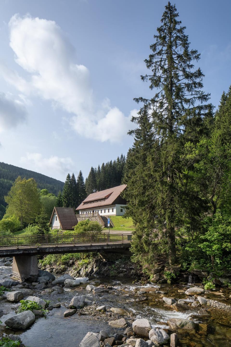 Property building, Spring, Day, Natural landscape, River view