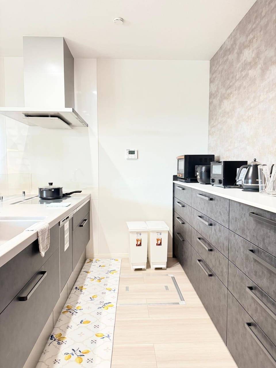 Kitchen or kitchenette, minibar, stove, toaster