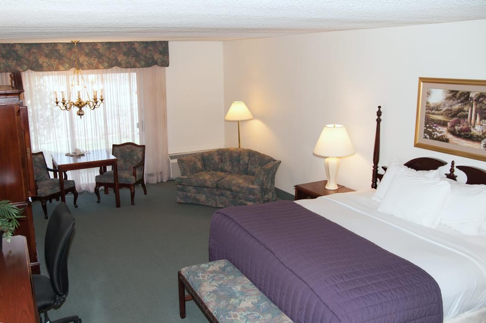 Bed, Seating area, Bedroom