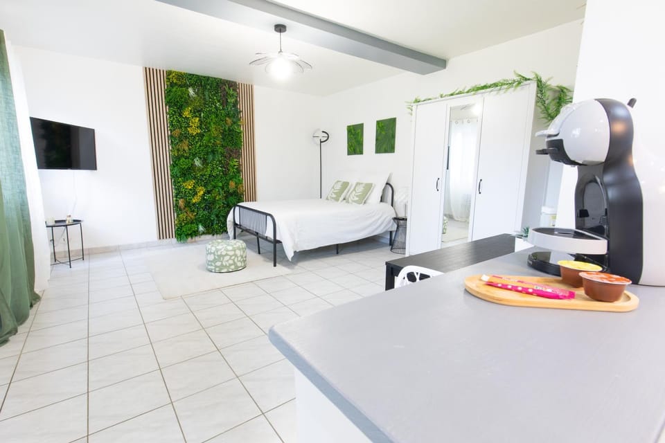 Bed, TV and multimedia, Kitchen or kitchenette, Photo of the whole room