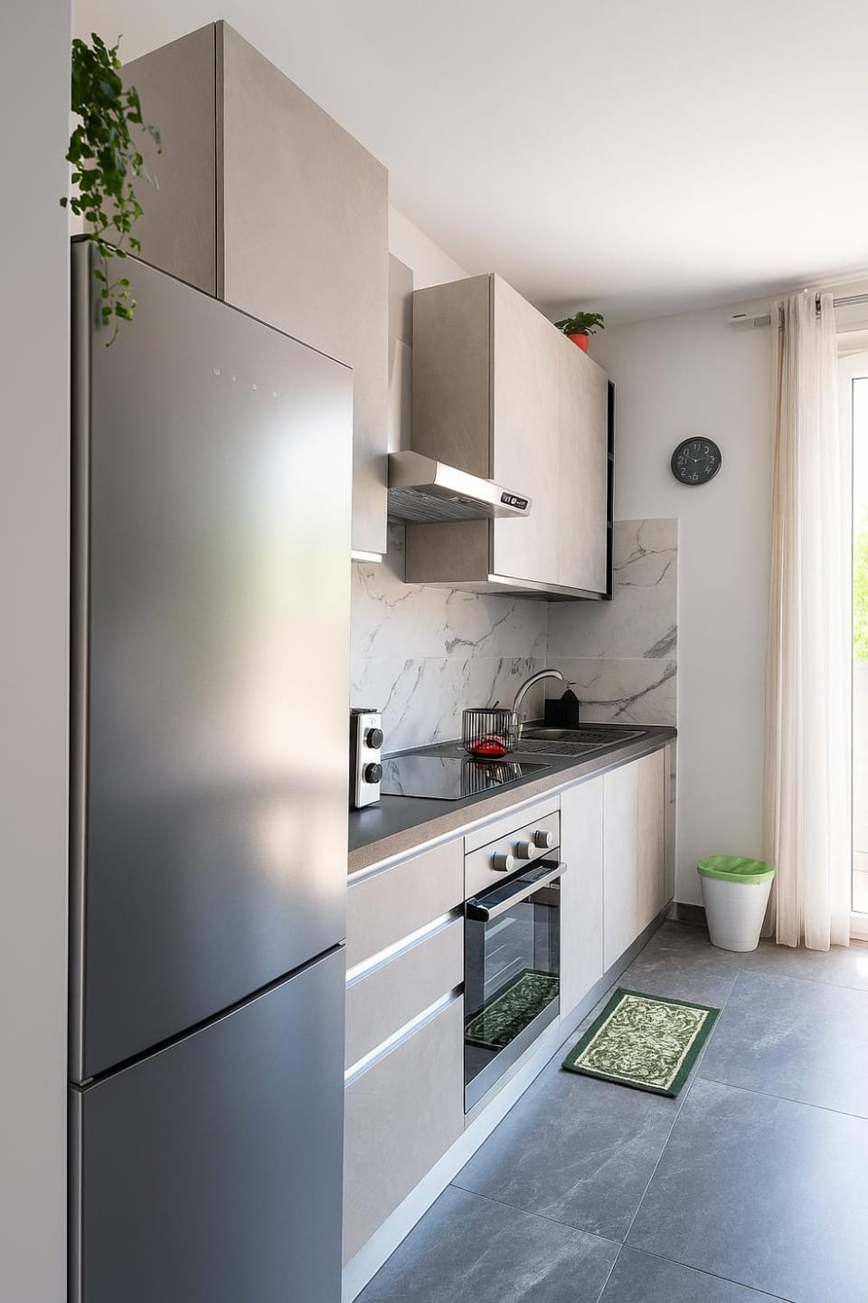dishwasher, minibar, oven, stove, toaster