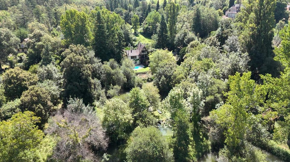 Spring, Bird's eye view, Garden