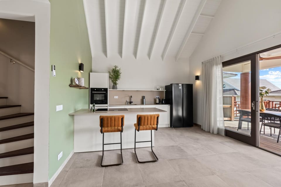Kitchen or kitchenette, dishwasher, oven, stove