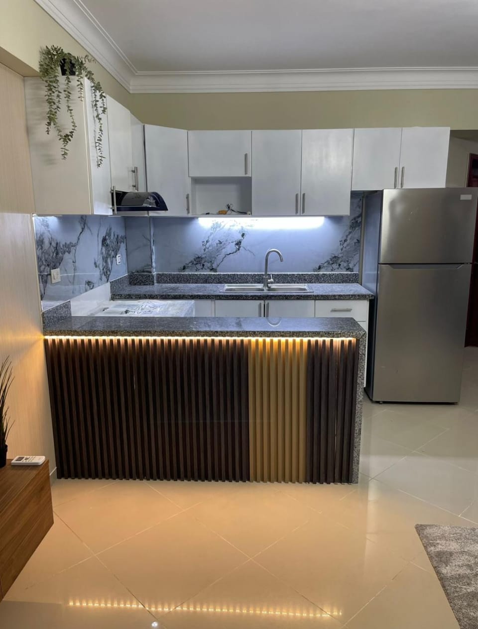 Kitchen or kitchenette, minibar
