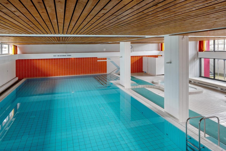 Property building, Living room, Swimming pool