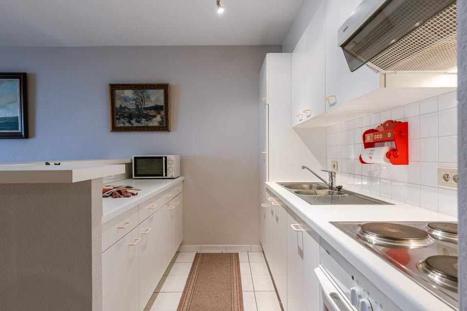 Kitchen or kitchenette, oven