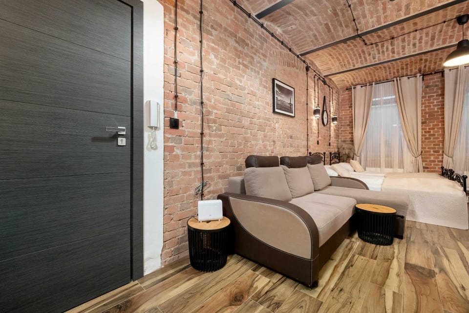 Bed, Living room, Photo of the whole room, Seating area, Bedroom