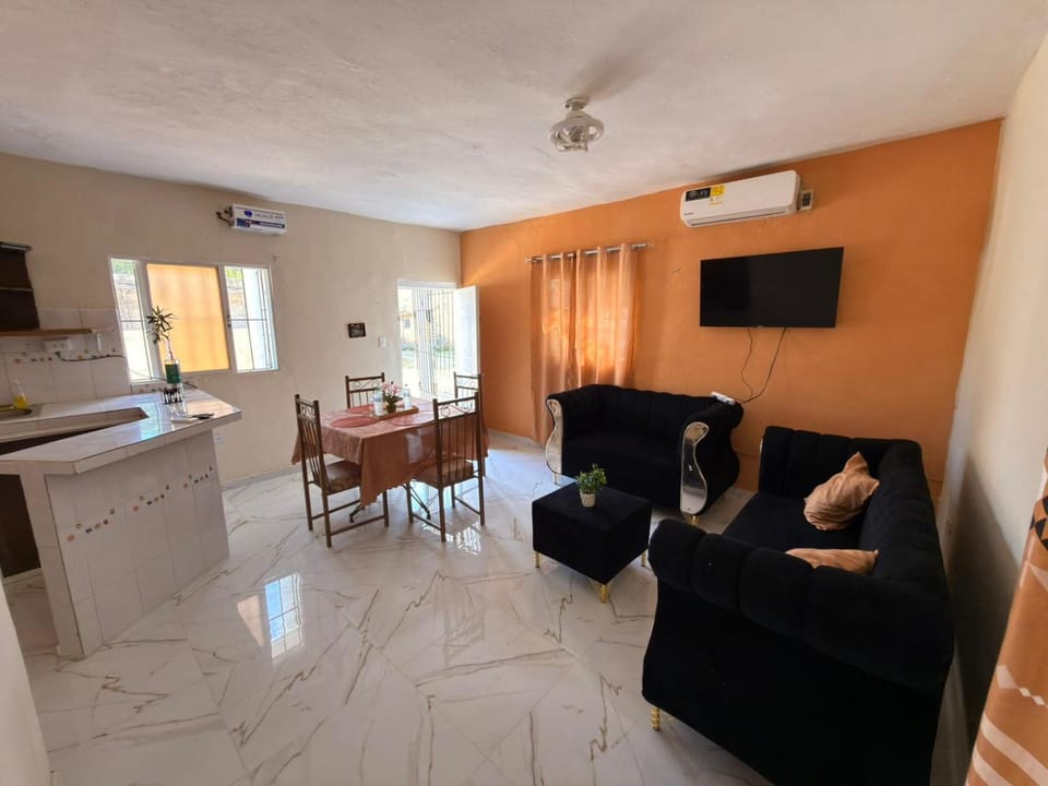Communal lounge/ TV room, TV and multimedia, Kitchen or kitchenette, Living room, Seating area, Dining area, Evening entertainment, minibar, oven, air conditioner