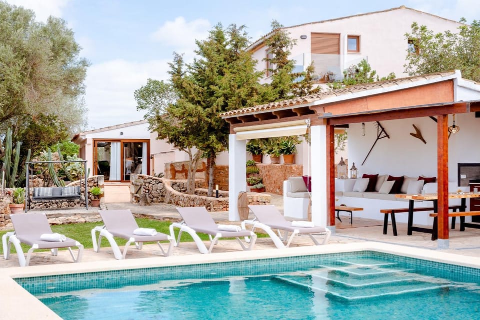 Property building, Living room, Swimming pool