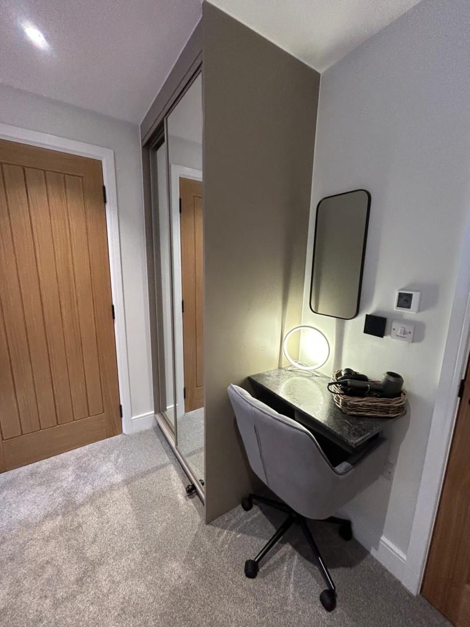 hair dryier, wardrobe