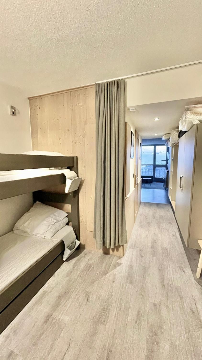 Bed, Photo of the whole room, Bedroom, bunk bed, wardrobe