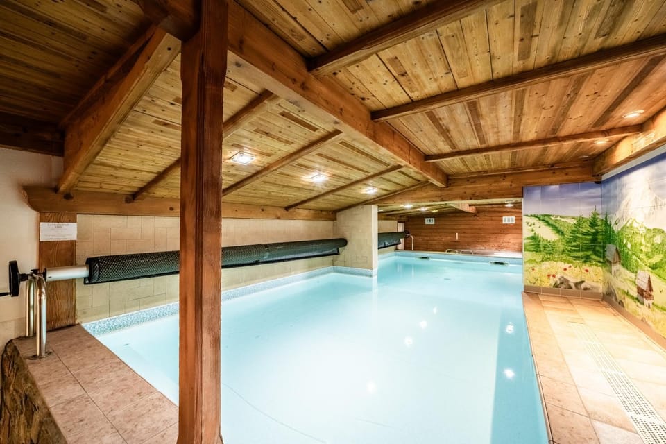 Property building, Living room, Swimming pool