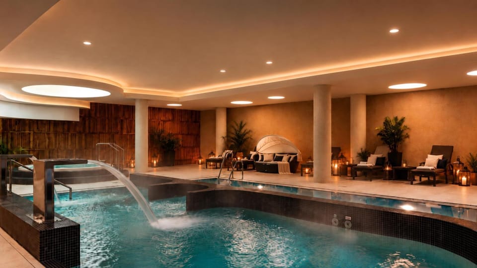 Pool view, Swimming pool, sunbed