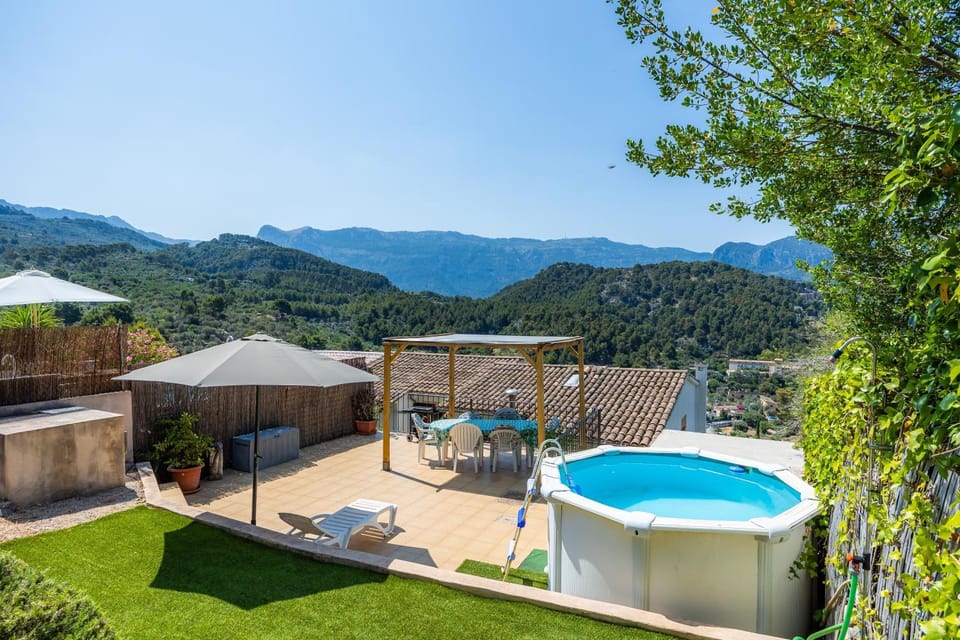 Property building, Living room, Swimming pool