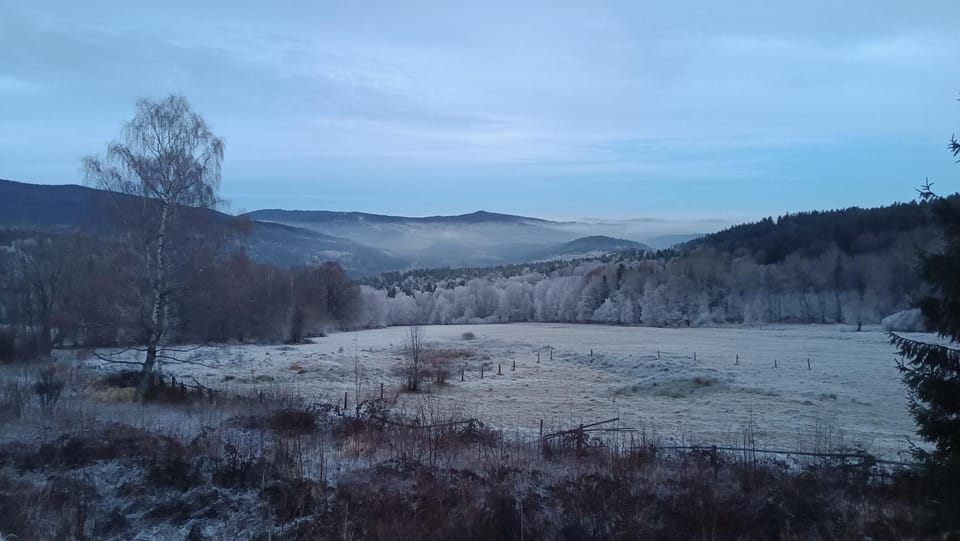 Natural landscape, Winter, Mountain view