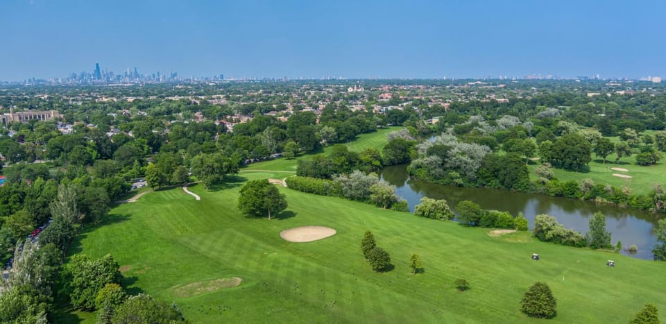Golfcourse, City view