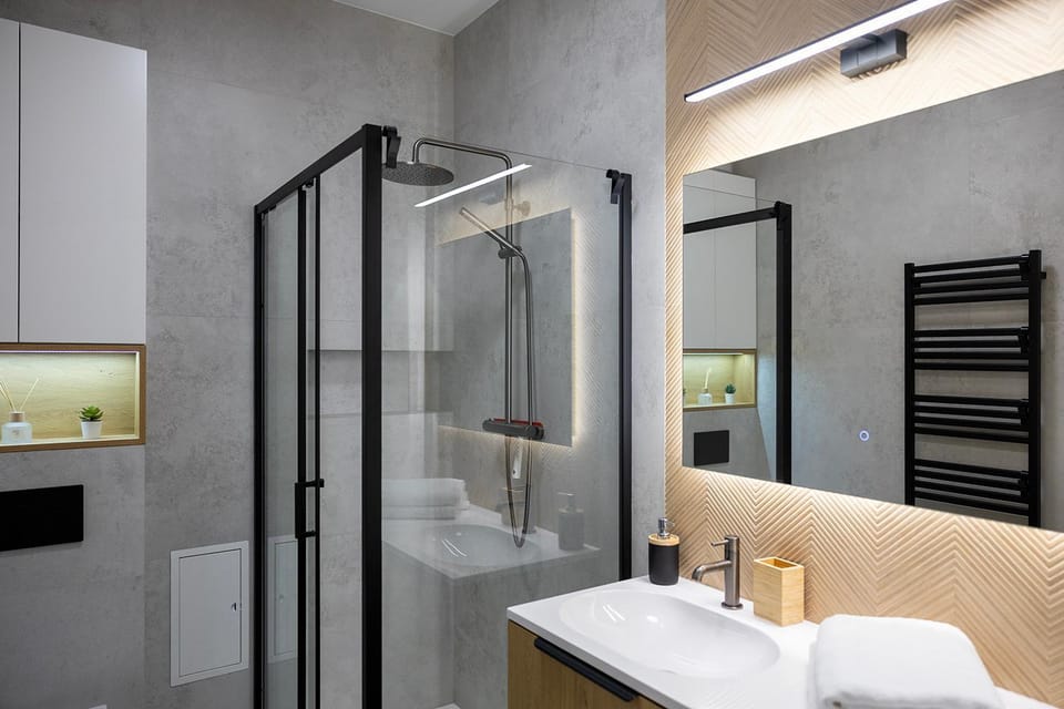 Shower, Bathroom, towels