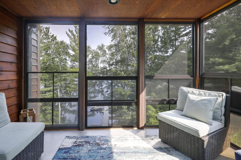 Lakefront Gem w/ Dock & Views in Lac Du Flambeau House in Wisconsin
