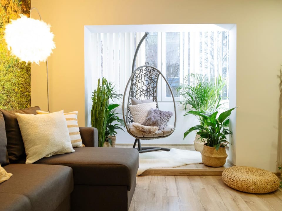 Property building, View (from property/room), Living room, Seating area, Quiet street view, Inner courtyard view
