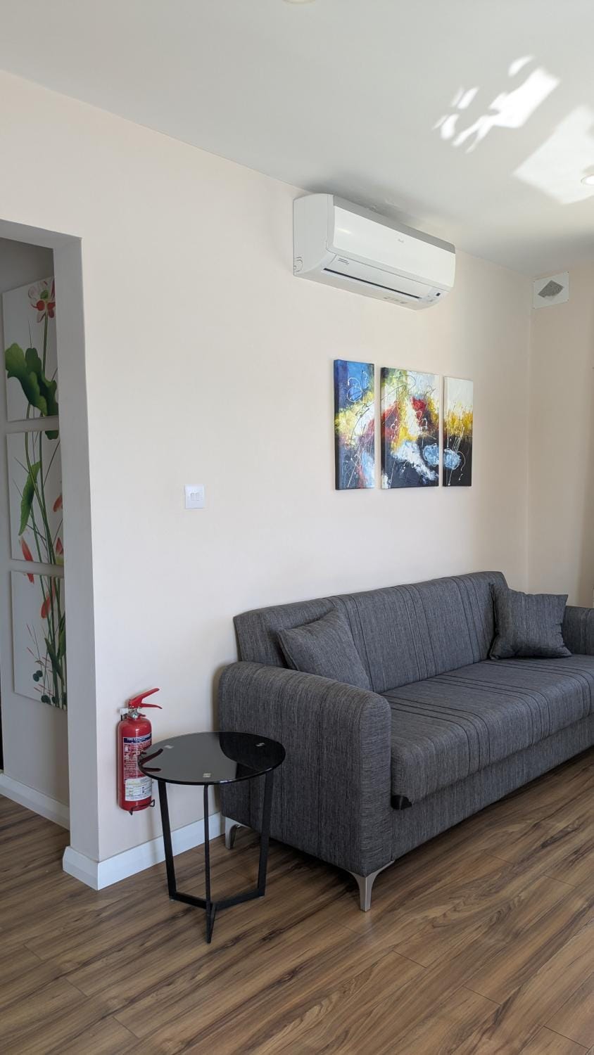 Living room, Seating area, air conditioner