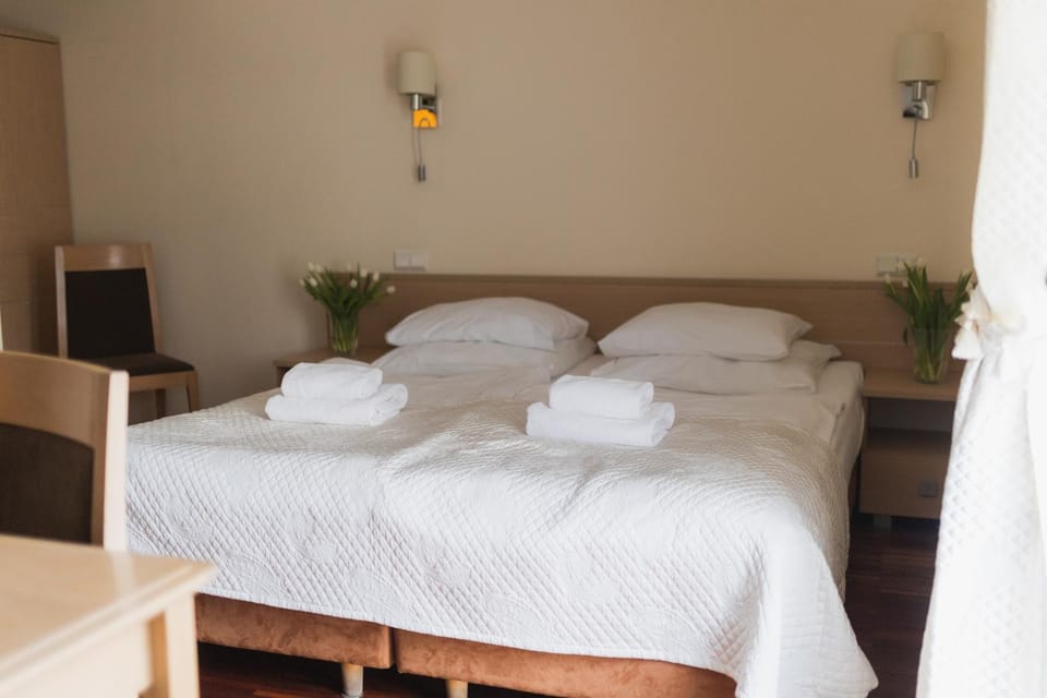 Bed, Photo of the whole room, towels