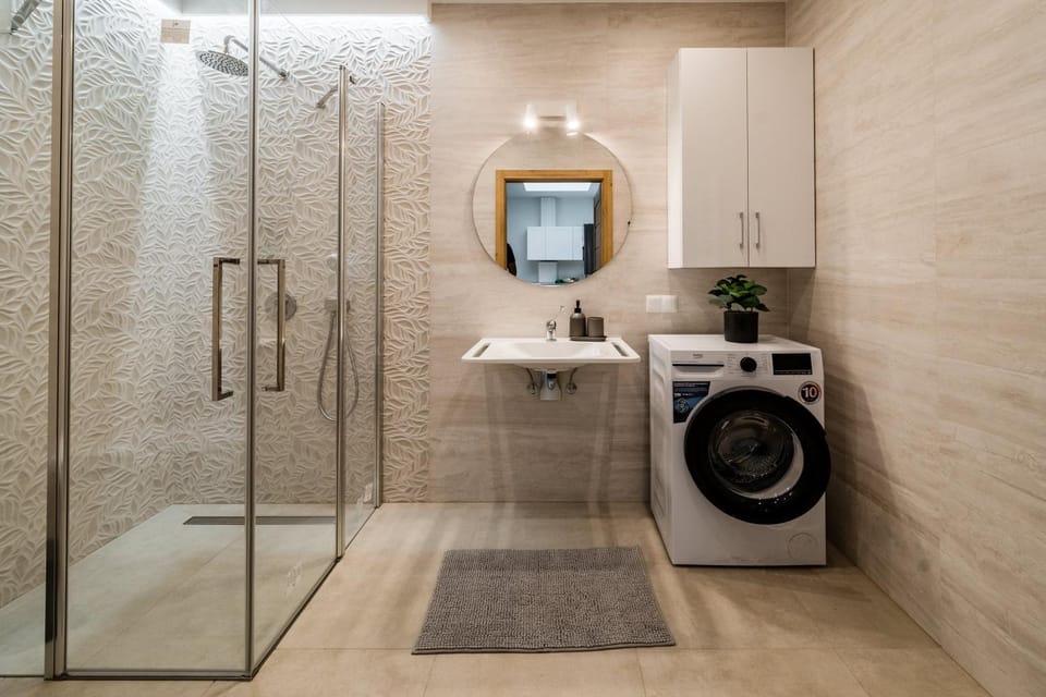 Shower, washing machine