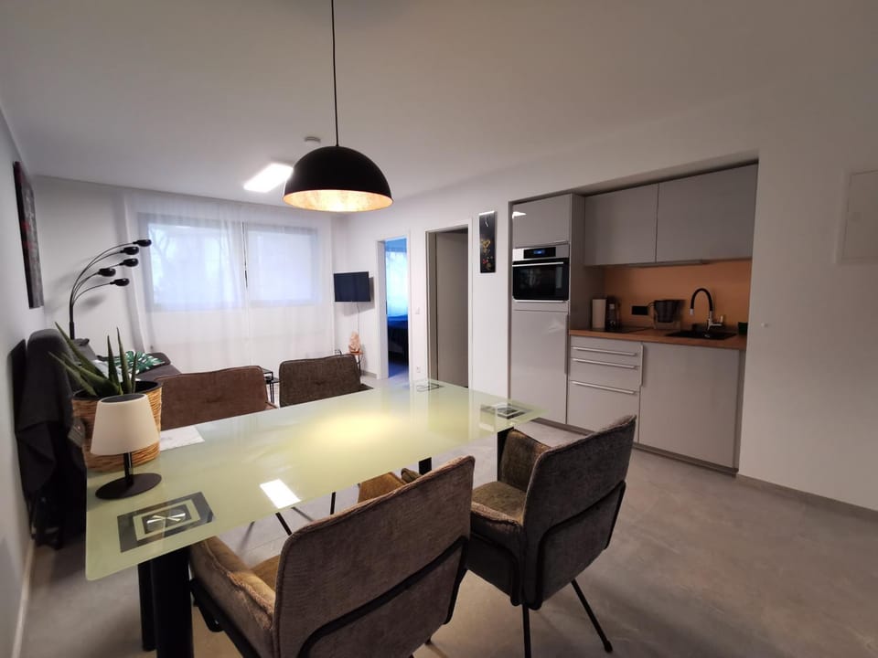 TV and multimedia, Kitchen or kitchenette, Living room, Seating area, Dining area, minibar, oven, stove