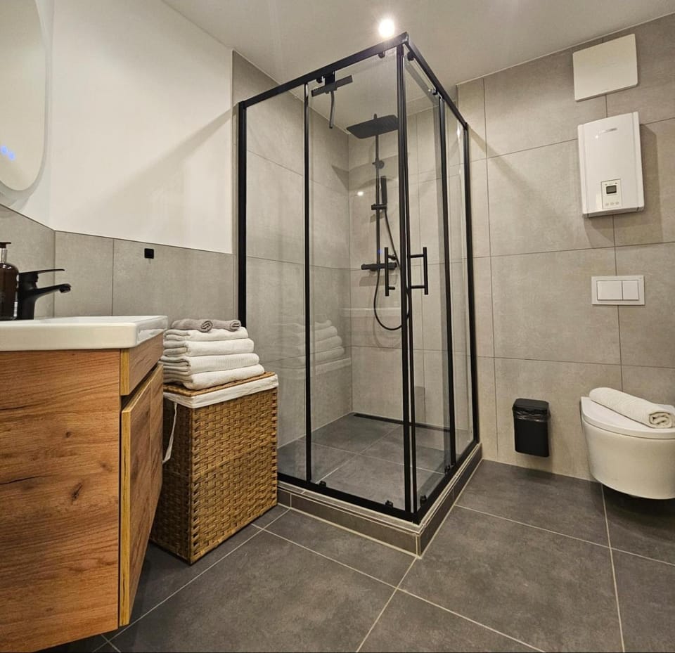 Shower, Toilet, Bathroom, towels