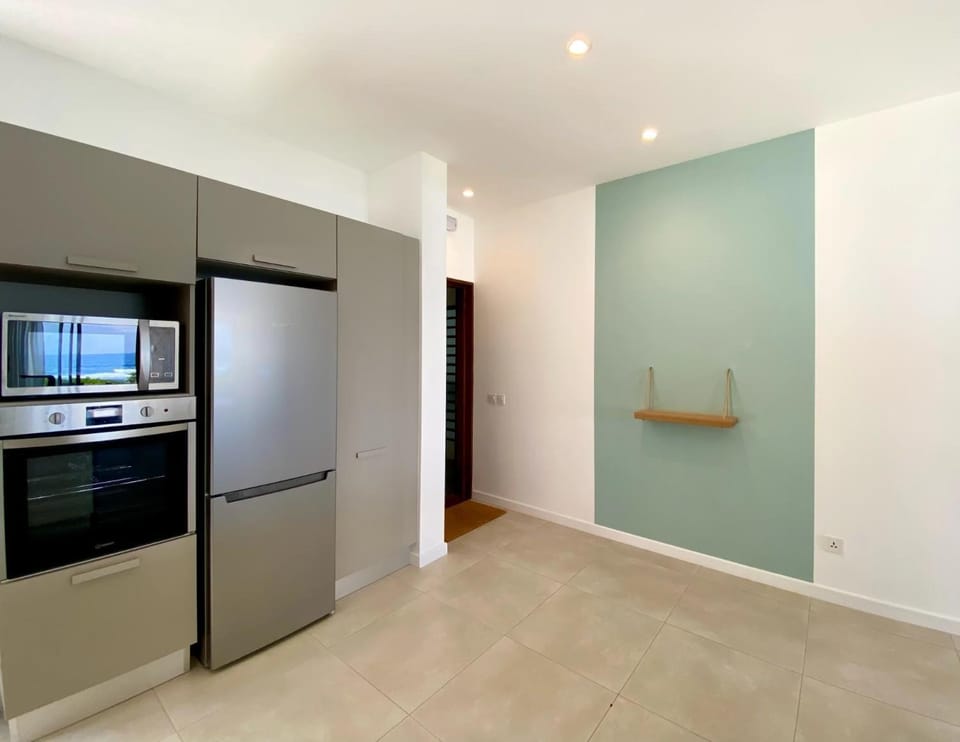 Kitchen or kitchenette, oven