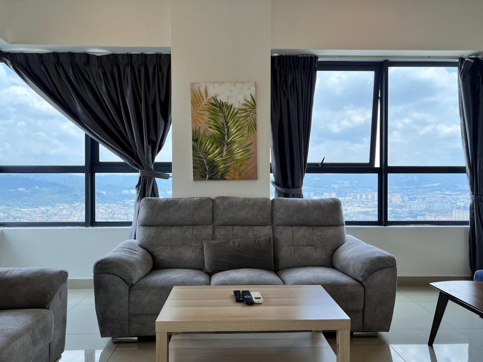 Natural landscape, Living room, Seating area, Mountain view