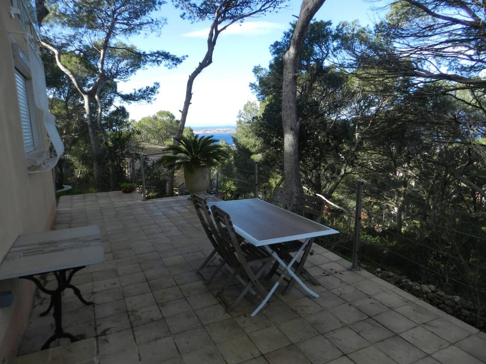 Patio, Natural landscape, View (from property/room), Balcony/Terrace, Dining area, Sea view