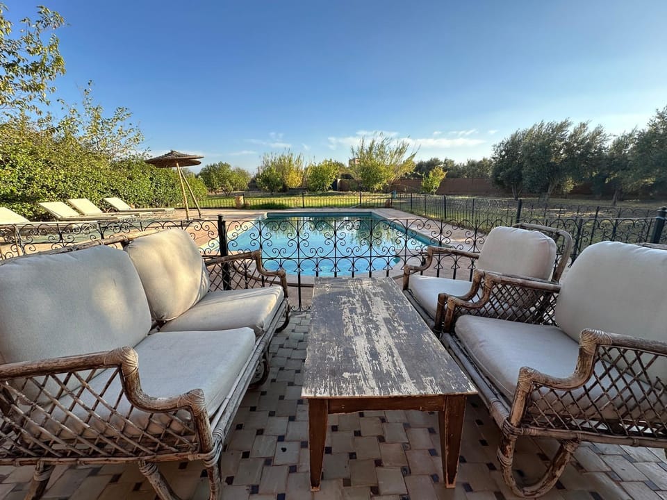 Natural landscape, Living room, Pool view, Swimming pool