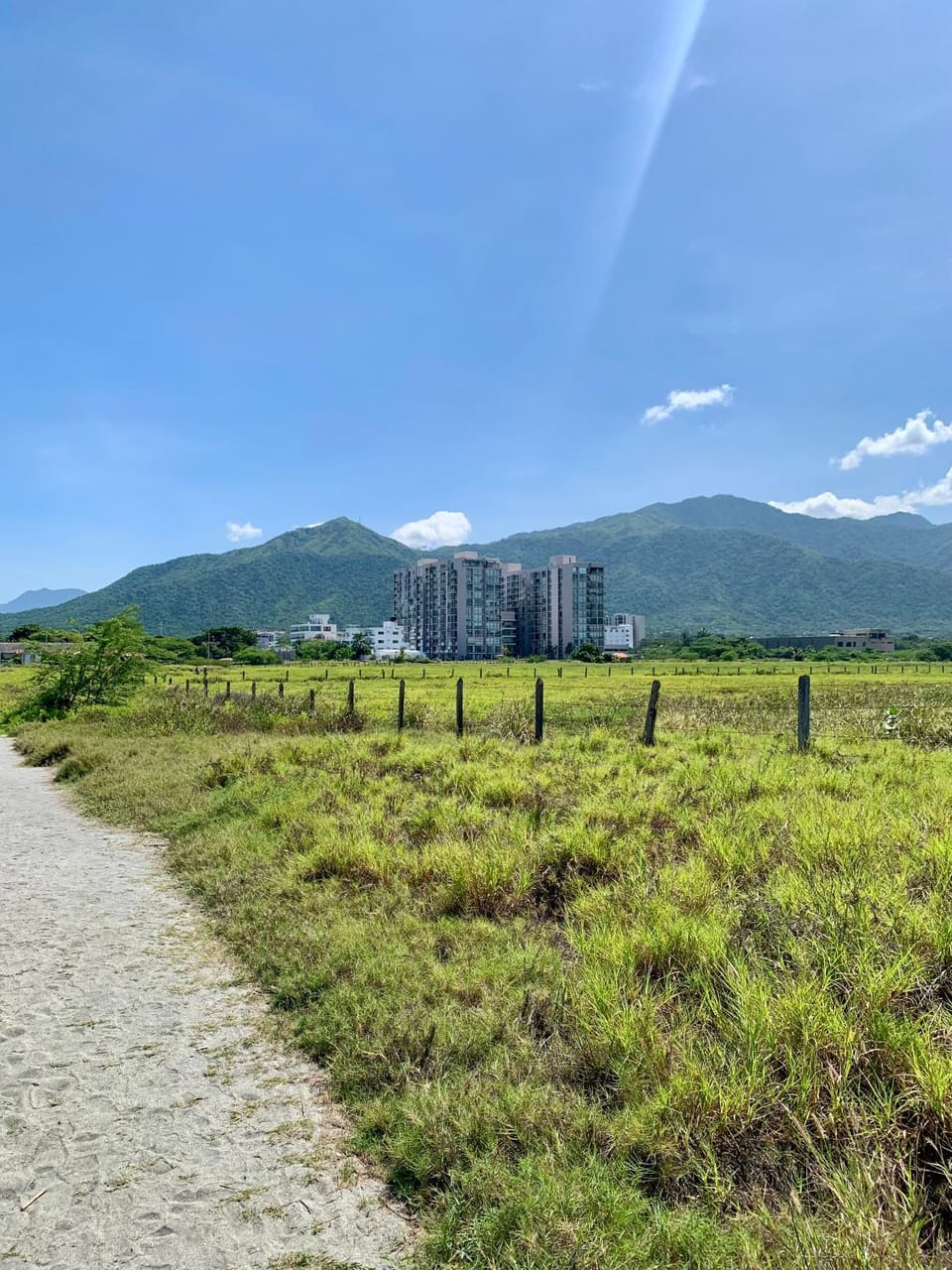 Natural landscape, Beach, Mountain view