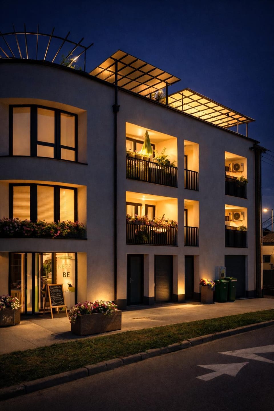 Property building, Night