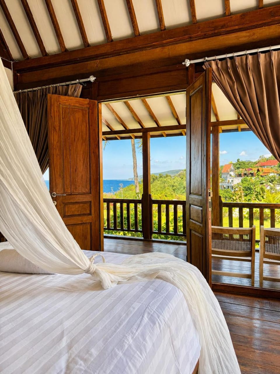 Bed, Natural landscape, View (from property/room), Balcony/Terrace, Photo of the whole room, Bedroom, Mountain view, Sea view