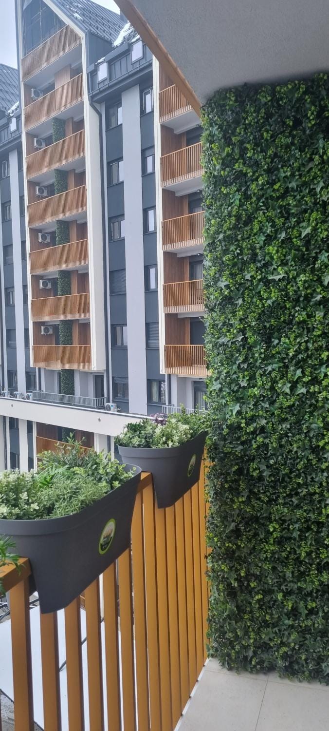 Property building, Day, View (from property/room), Balcony/Terrace, Garden view