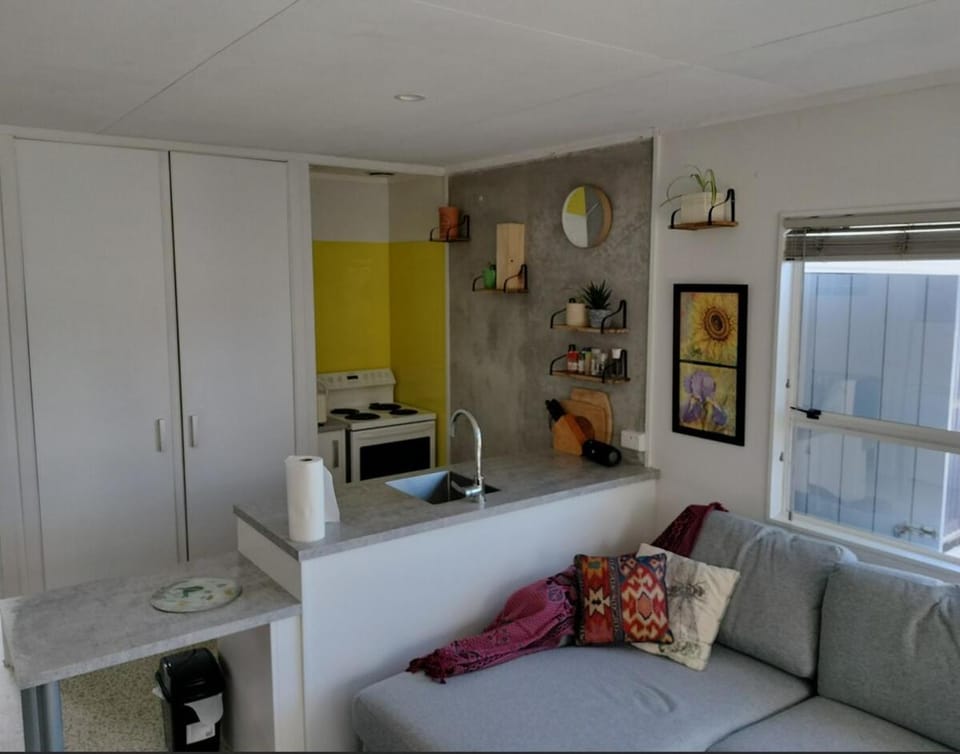 Kitchen or kitchenette, oven, stove, toaster